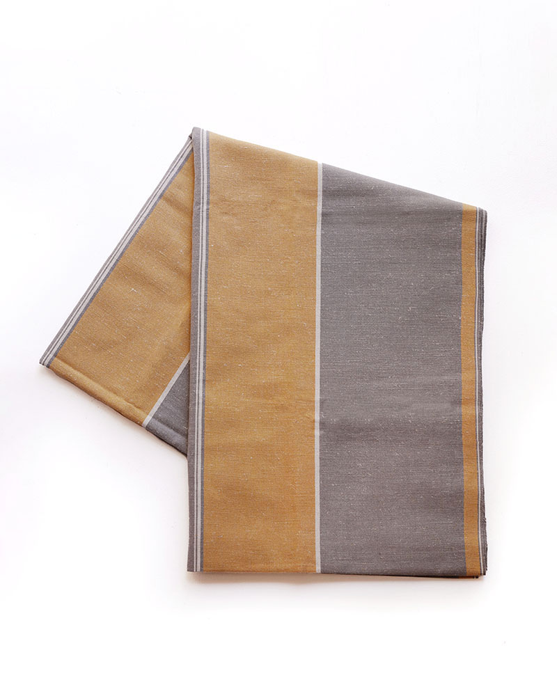 The Cotton and Linen Lisburn Table Runner in Flaxen