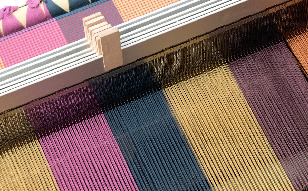 On the loom at the Mungo Mill - the Vrou-Vrou blanket