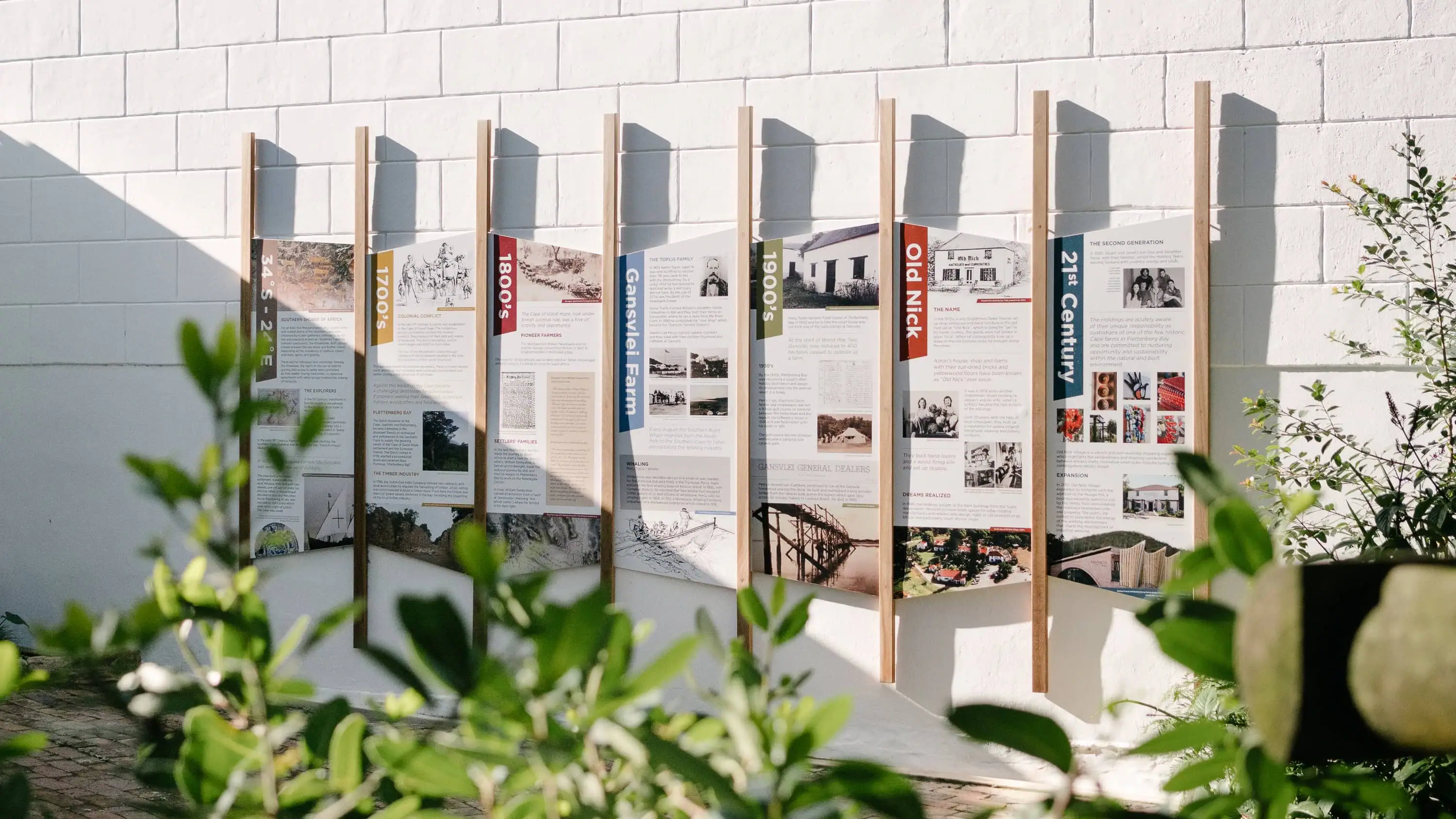 Old Nick Village in Plettenberg Bay signage boards