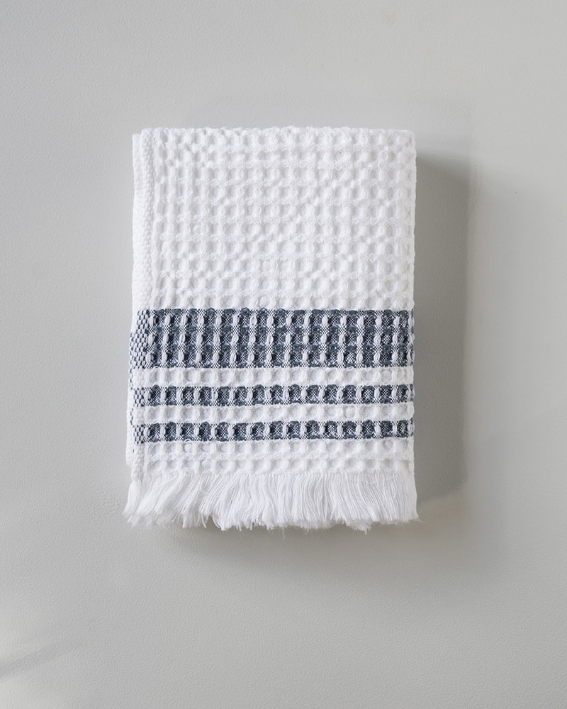 Mungo Organic Belgian Waffle Towel in Ink