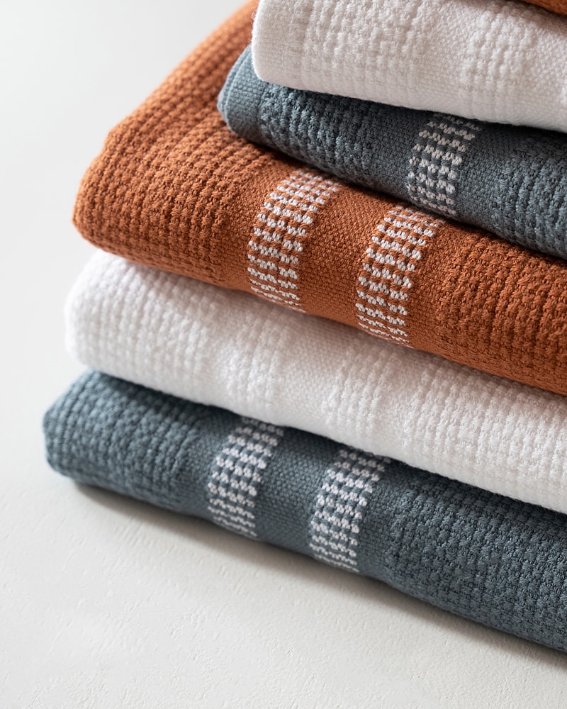 GOTS-certified Block Rib Towels
