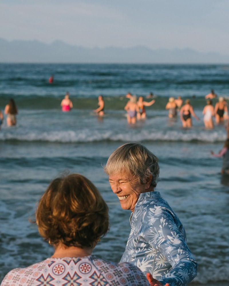 The Winter Solstice Swim saw 128 people swimming for a good cause
