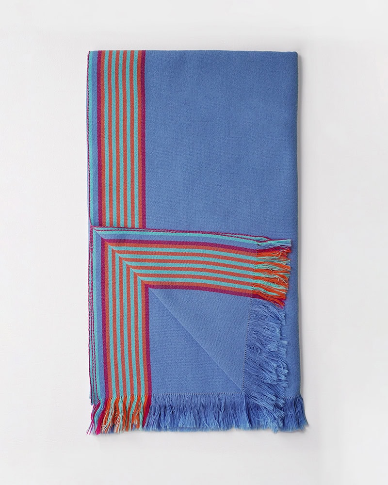 Folded Mungo Ruti Kikoi in Topaz